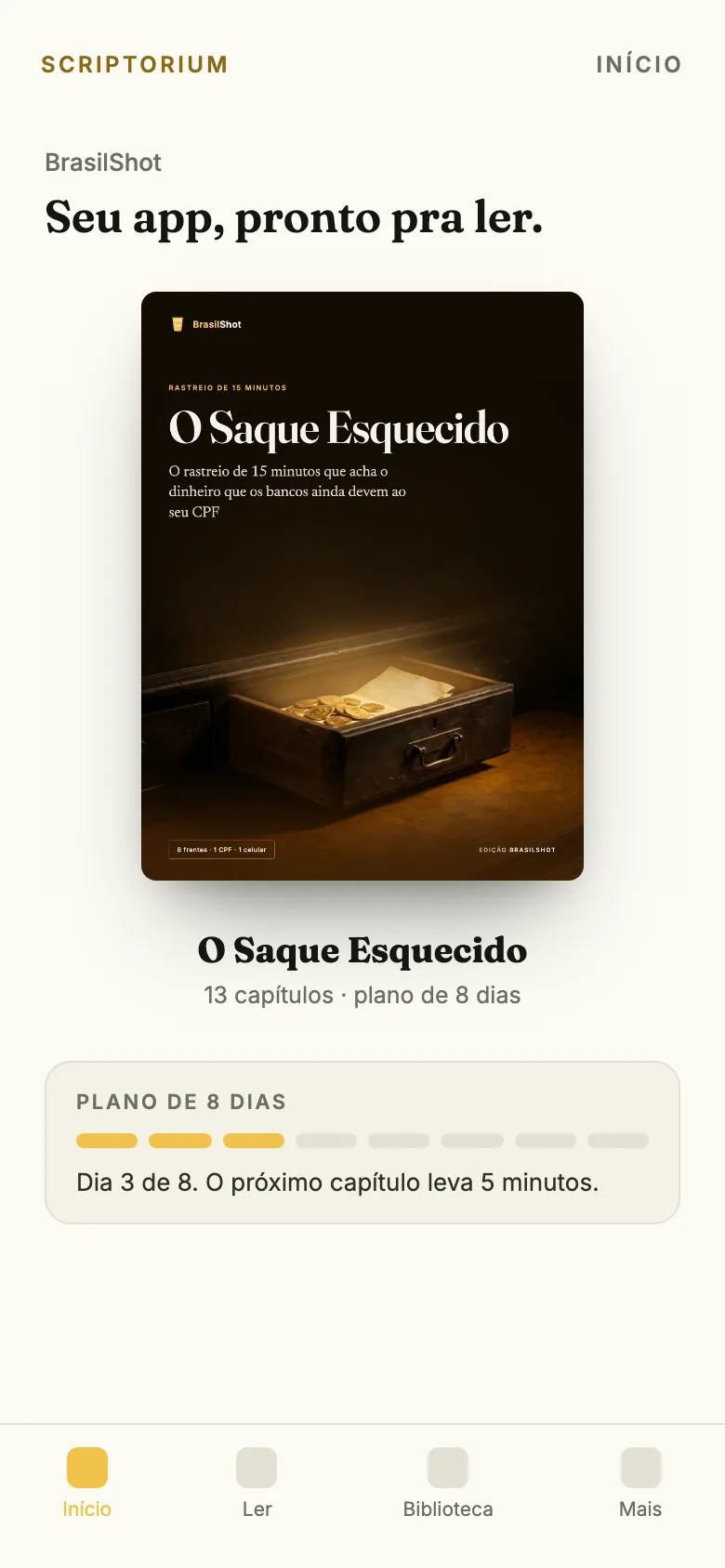 O app O Saque Esquecido no celular